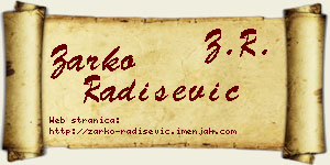 Žarko Radišević vizit kartica